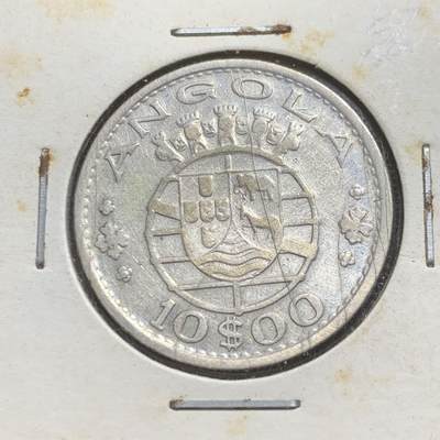 KK钱币收藏小铺 255场 2月预留时间 周末发货 -  1955葡属安哥拉10埃斯库多银币