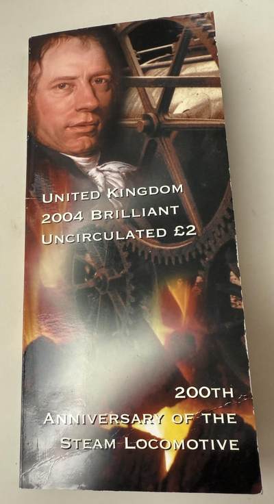 S&S Numismatic世界钱币-拍卖 第116期  - 英国2004年 蒸汽机车200周年 2英镑双色纪念币官方卡币