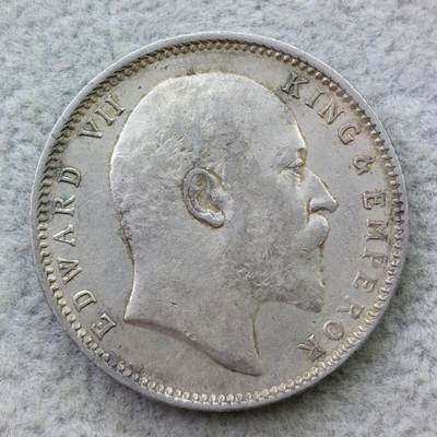 英属印度1908年（c）标爱德华七世1卢比银币 - 英属印度1908年（c）标爱德华七世1卢比银币