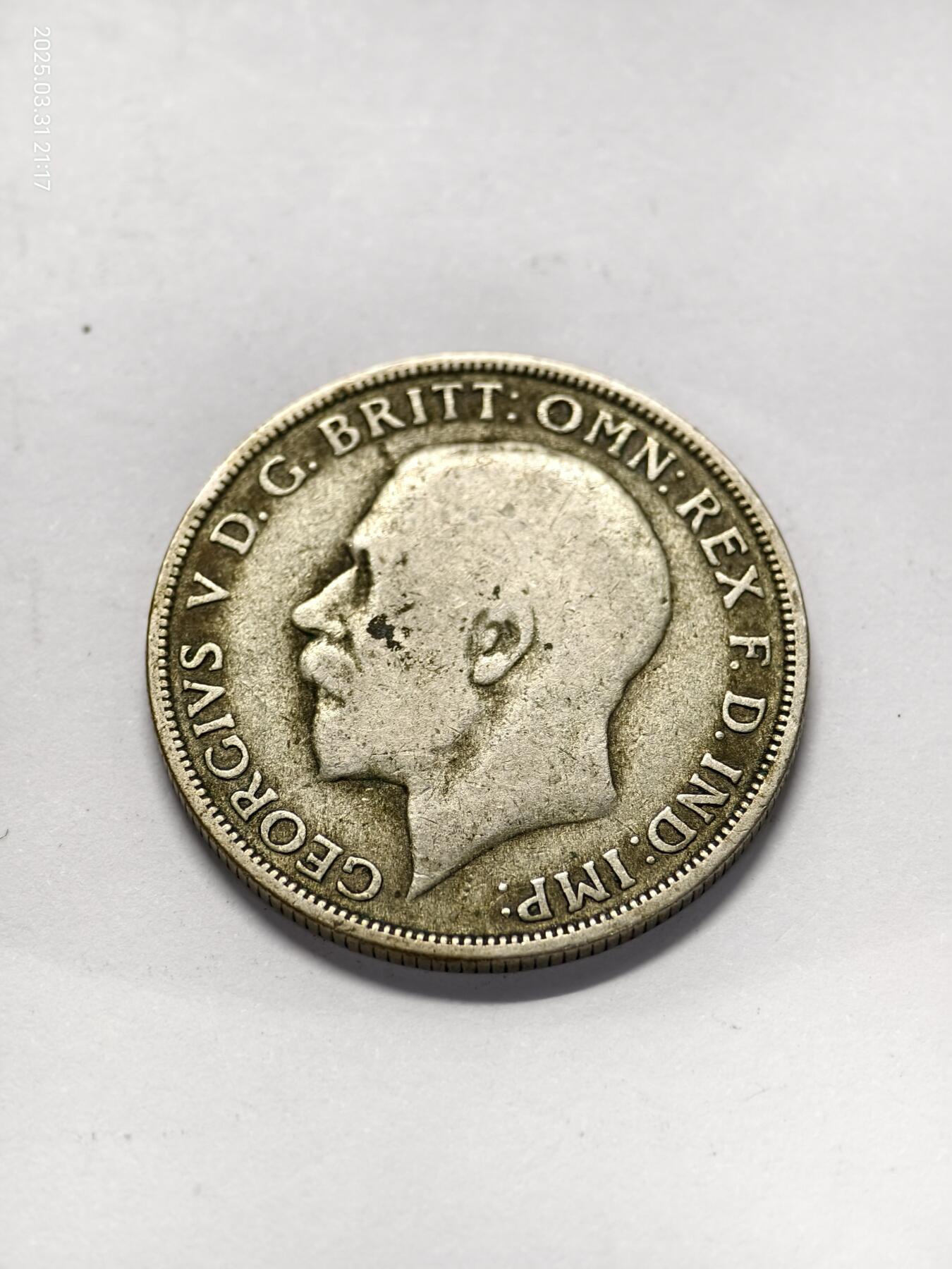 思丞收藏新店开张　散币第6场 0元起拍 可预留 英国1921福林银币，含纯银5.65克