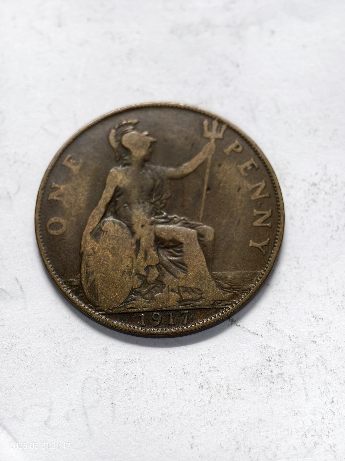 思丞收藏新店开张　散币第6场 0元起拍 可预留 英国1917-1便士