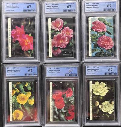 中国集卡PCGS评级专场拍卖 - 云南山茶花PCGS67