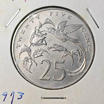 KK钱币收藏小铺 257场 2月预留时间 周末发货 -  1973牙买加25分 蜂鸟