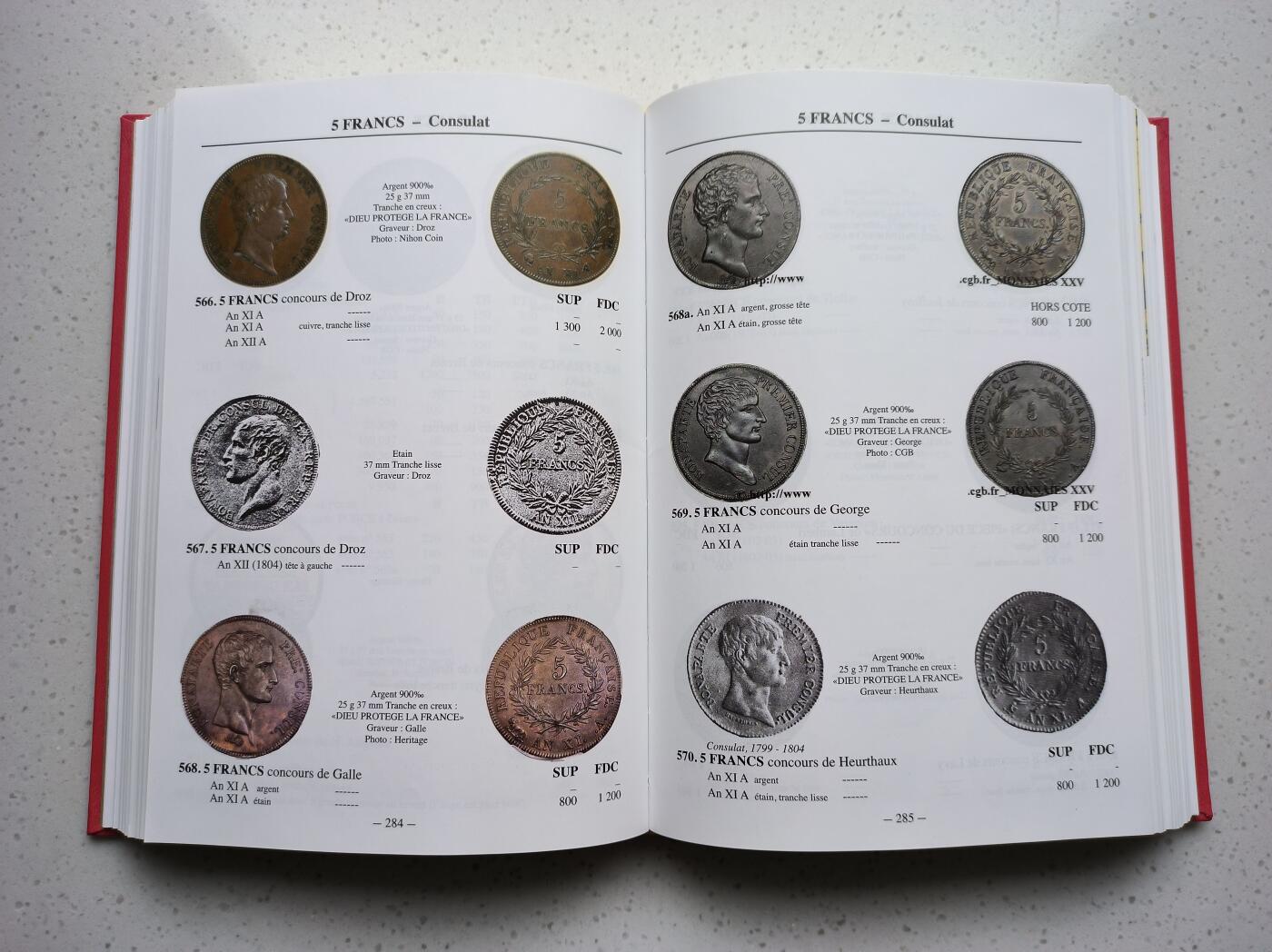 博洋堂世界钱币拍卖第117期（全场包邮） 最新版Gadoury法国硬币目录（红宝书）50周年纪念版，全面加厚升级，最低成本玩转法国流通币和样币，七成新，瑕疵如图。图书资料因具有可复制性，售出不退不换，顺丰陆运到付（运费根据距离10-16元不等）