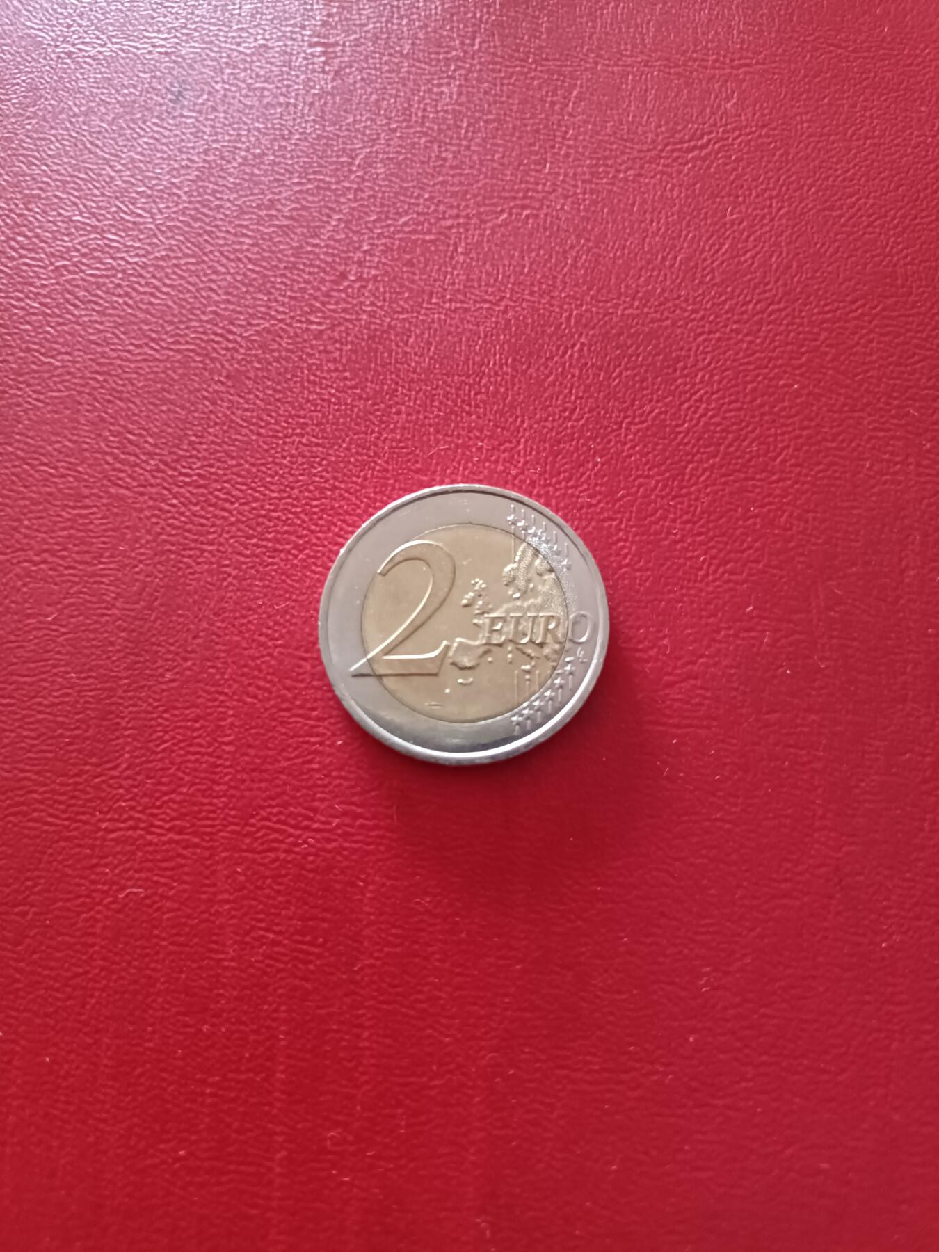 法国2013年顾拜旦诞辰150周年2E纪念币，原光卷拆品，详见图片，按图发货。