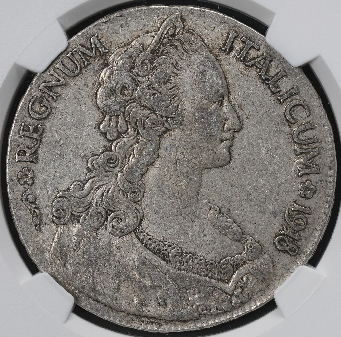 修遠堂世界钱币第六十四期 NGC AU50 1918年意属厄立特里亚1泰勒大银币