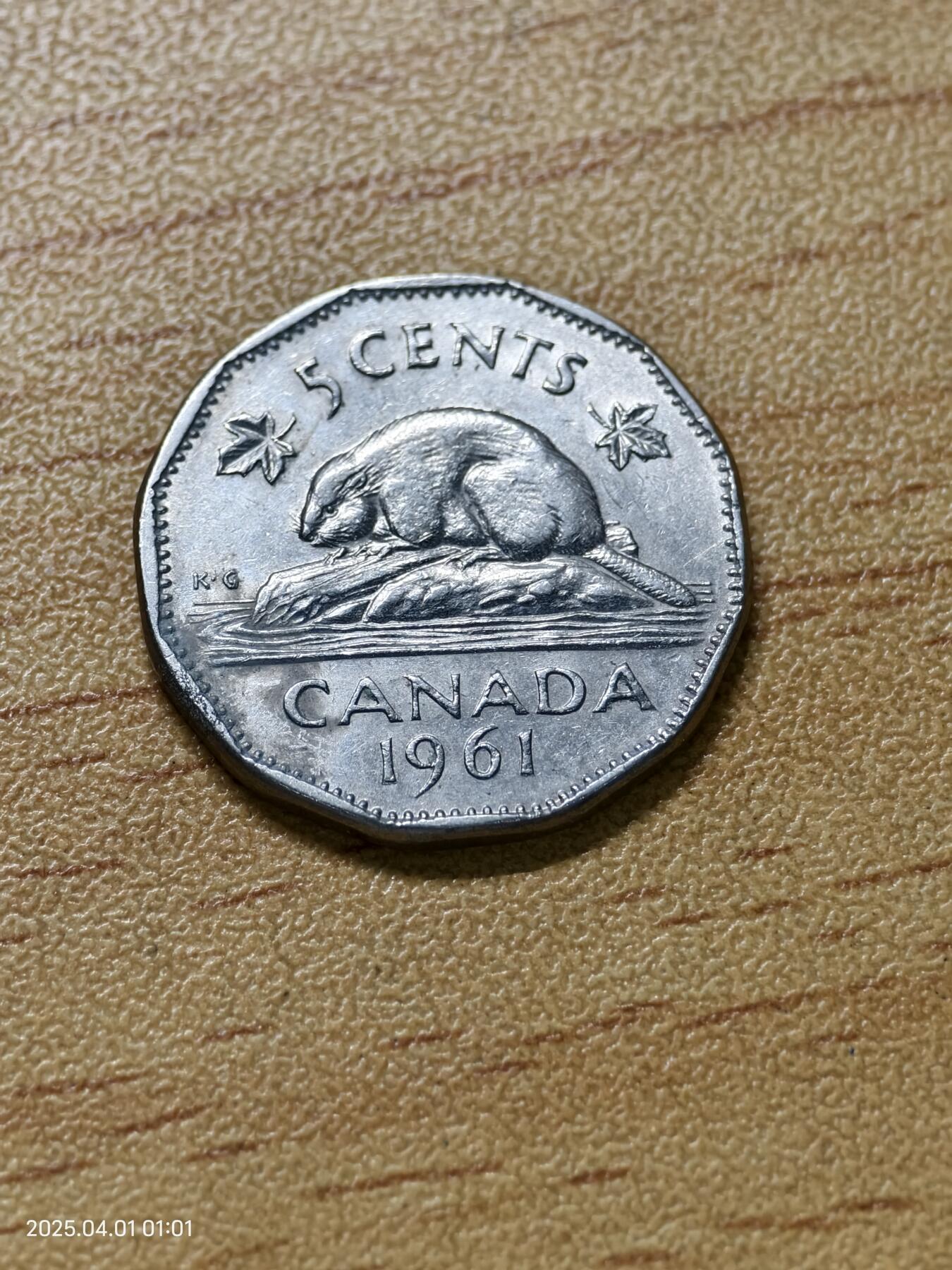 思丞收藏新店开张　散币第6场 0元起拍 可预留 加拿大1961-5分