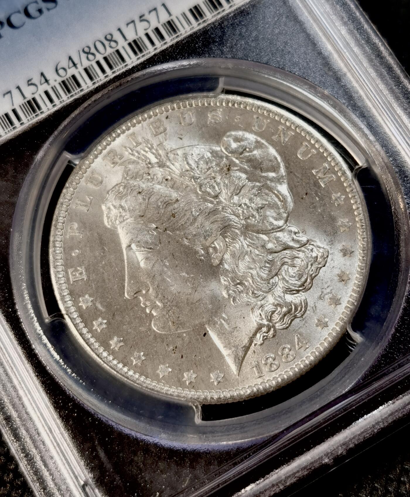 “银华永恒·摩根之光” 甄臻铺-摩根专场（第11期）送拍享返佣金等优惠多多 PCGS-MS64 1884年O版摩根