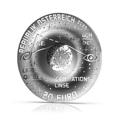 【现货】奥地利2025年宇宙之美系列2爱因斯坦环纪念彩银币 【现货】奥地利2025年宇宙之美系列2爱因斯坦环纪念彩银币