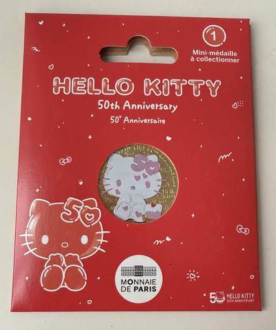 S&S Numismatic世界钱币-拍卖 第112期  - 巴黎造币厂2024年 HELLO KITTY诞生50周年 彩色纪念章官方卡币