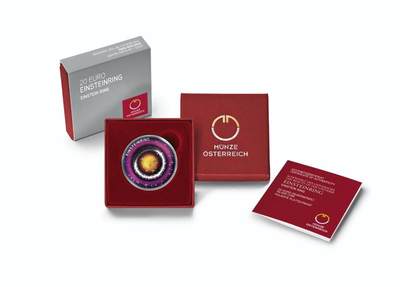 【现货】奥地利2025年宇宙之美系列2爱因斯坦环纪念彩银币 【现货】奥地利2025年宇宙之美系列2爱因斯坦环纪念彩银币