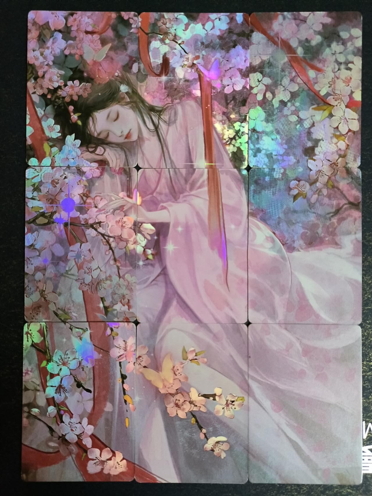 龙虎卡牌第叁壹场 （无佣金，满120元包邮，欢迎送拍） 彩闪9张 趣卡社 宋时月-最美李师师九拼