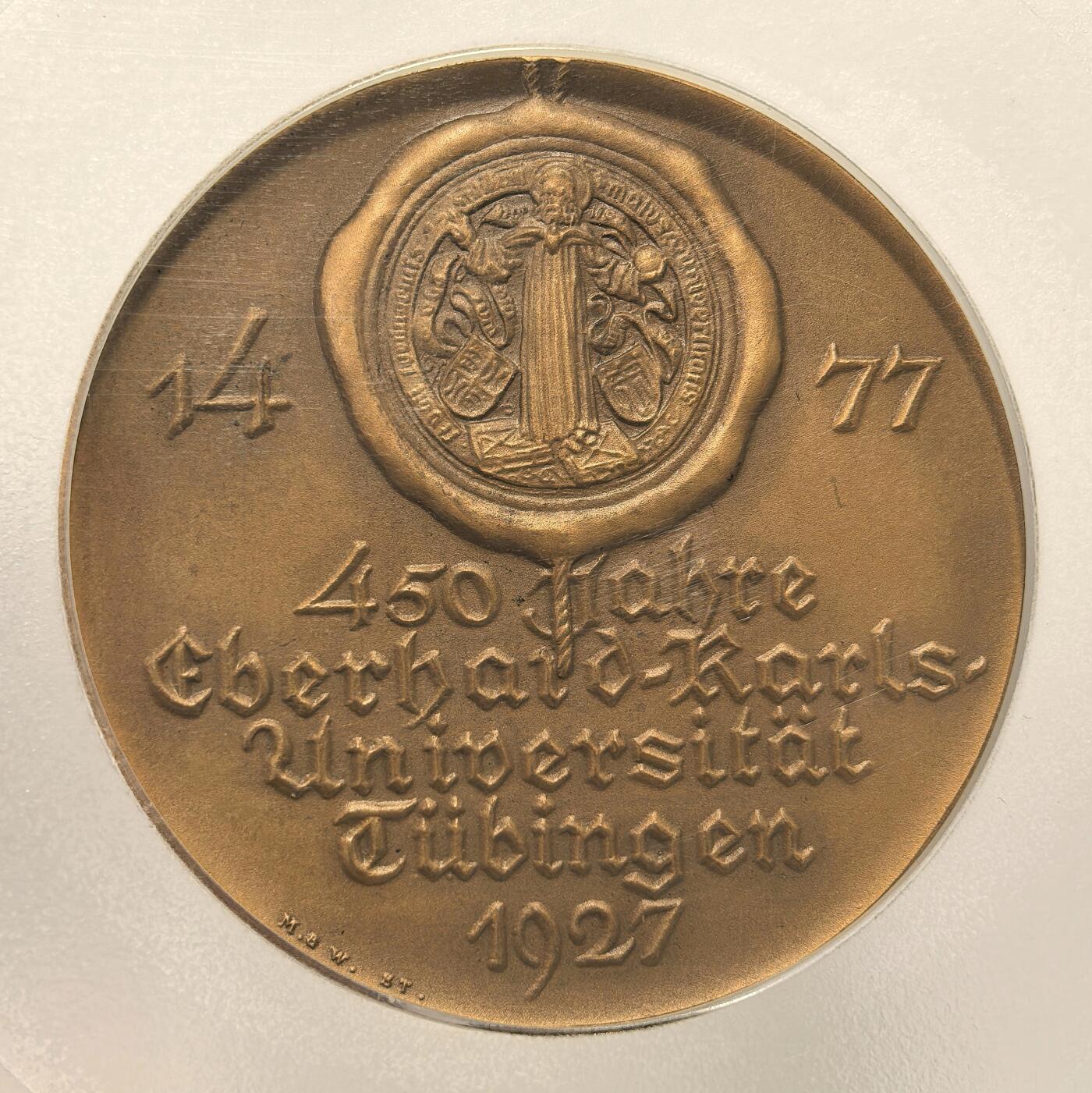 博洋堂世界钱币拍卖第117期（全场包邮） PCGS SP66 德国1927年唯一冠军城市450周年纪念，热门风景巨大铜章，52mm。