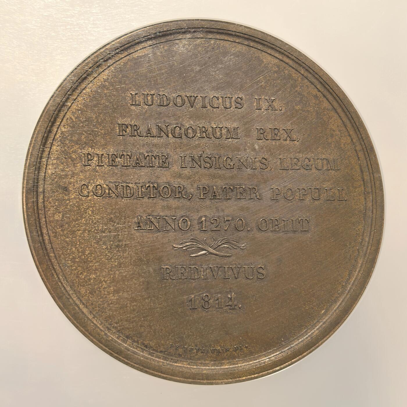 博洋堂世界钱币拍卖第117期（全场包邮） NGC MS63BN 路易9世纪念大铜章，1814年原铸大章，50mm极其稀有的冠军分！