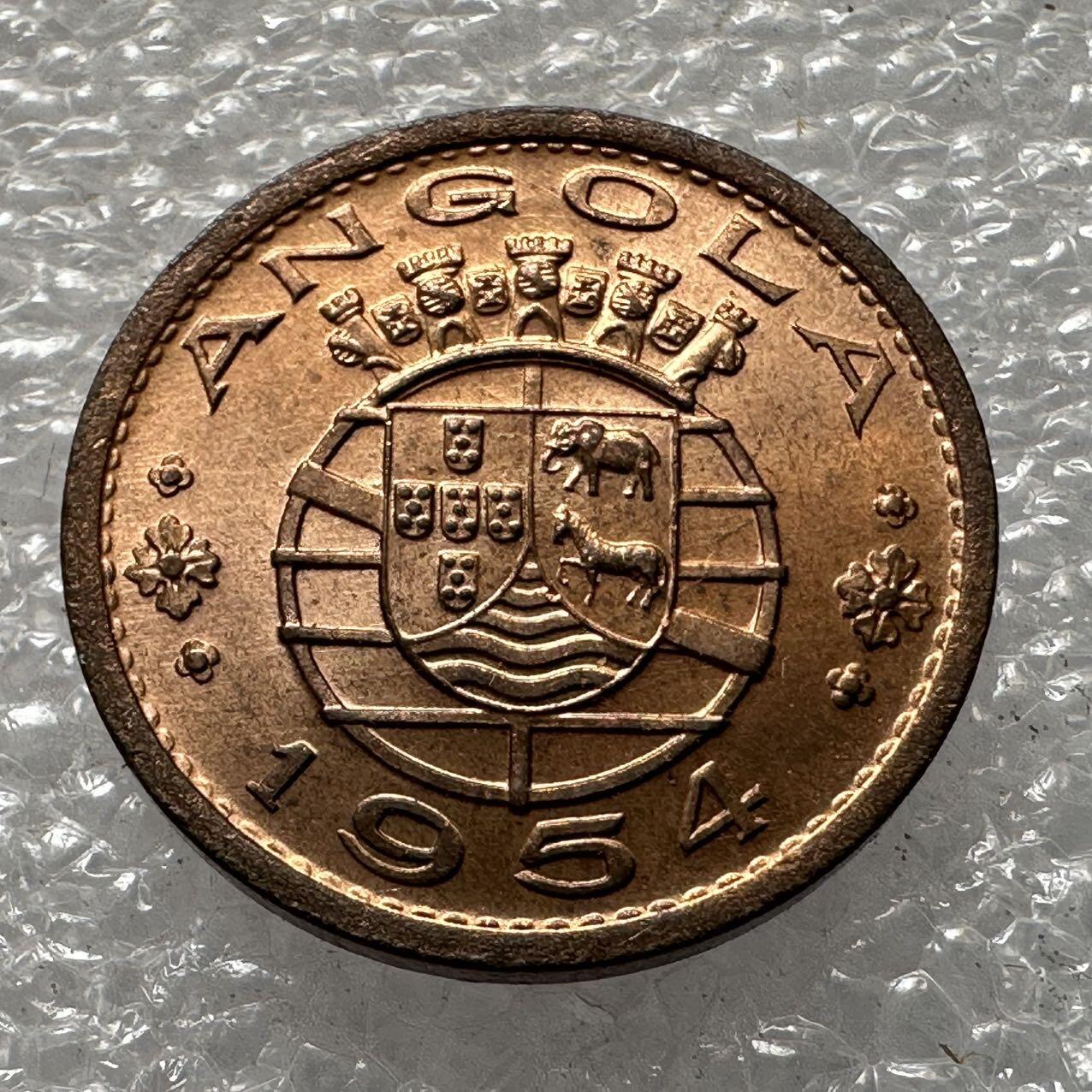 🌹外币初藏🌹🐯2025年第33场  每周二四六晚8️⃣点 接代拍 葡属安哥拉1954年50分