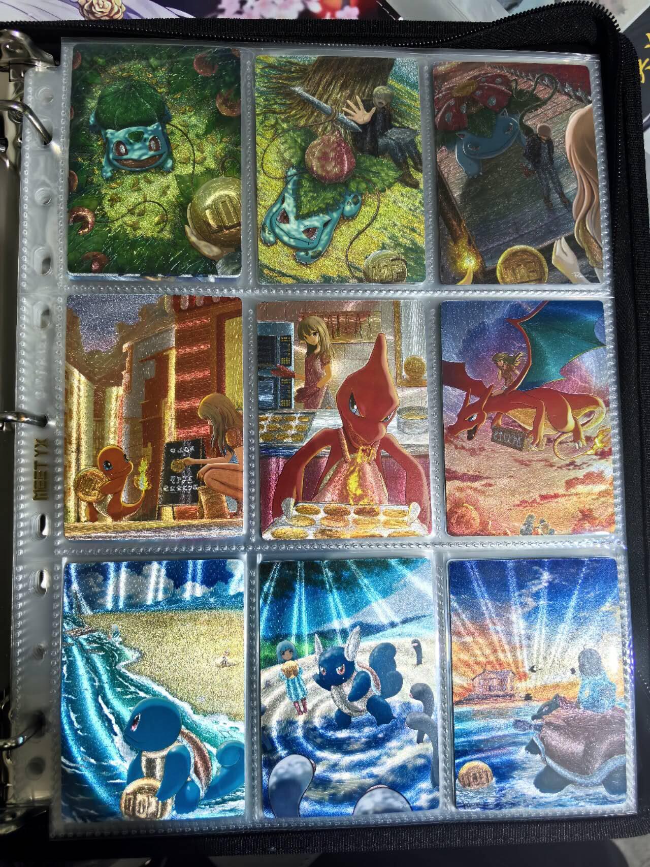 阳大大卡牌超级大甩拍第46期（周五晚上八点半截拍，持续收拍品，进群福利早知道） 【璇哥X画师乌鸦Raven】原创宝可梦初代同人原画粗闪卡  第一世代165张大全套