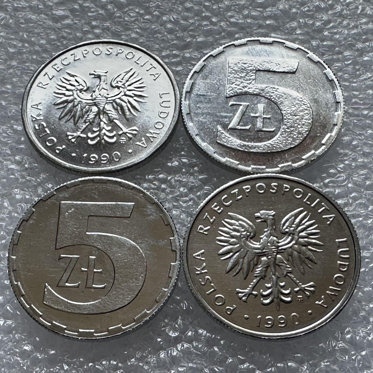 🌹外币初藏🌹🐯2025年第33场  每周二四六晚8️⃣点 接代拍 波兰1990年临时政府五兹罗提 原卷50枚未拆封