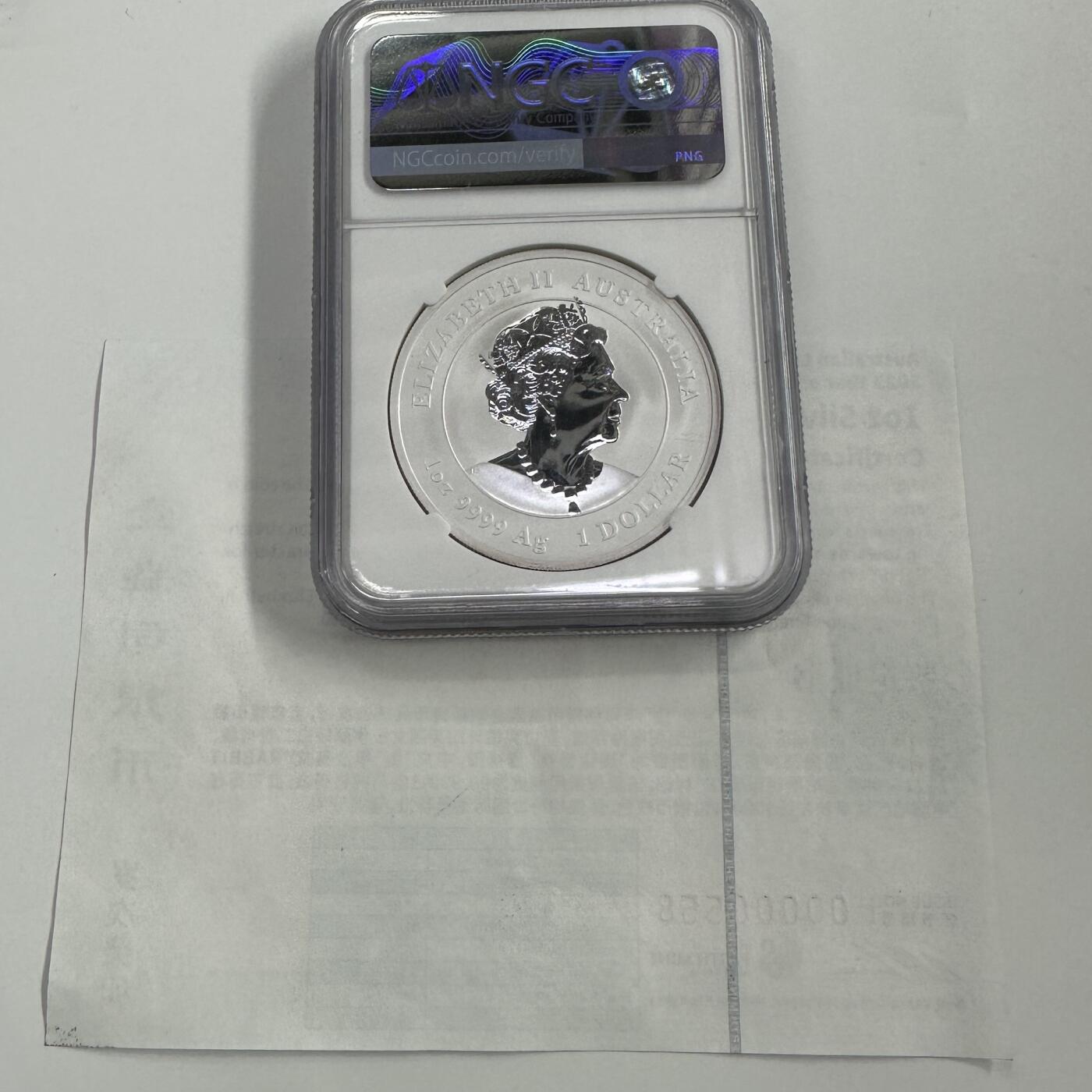 【金钰满堂钱币第四十期】中国金银币/NGC.PMG评级币/金总封装币/投资熊猫币  澳大利亚2023年兔年生肖1盎司彩色银币评级NGC69分 带证书
