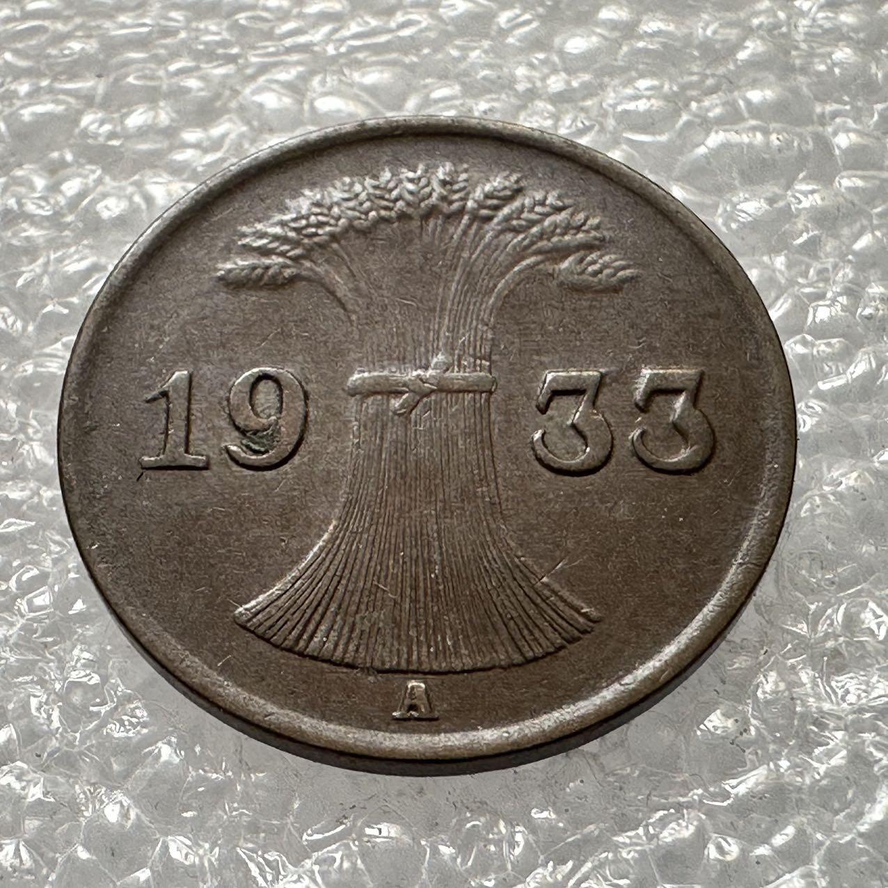 🌹外币初藏🌹🐯2025年第33场  每周二四六晚8️⃣点 接代拍 魏玛1933年1芬尼