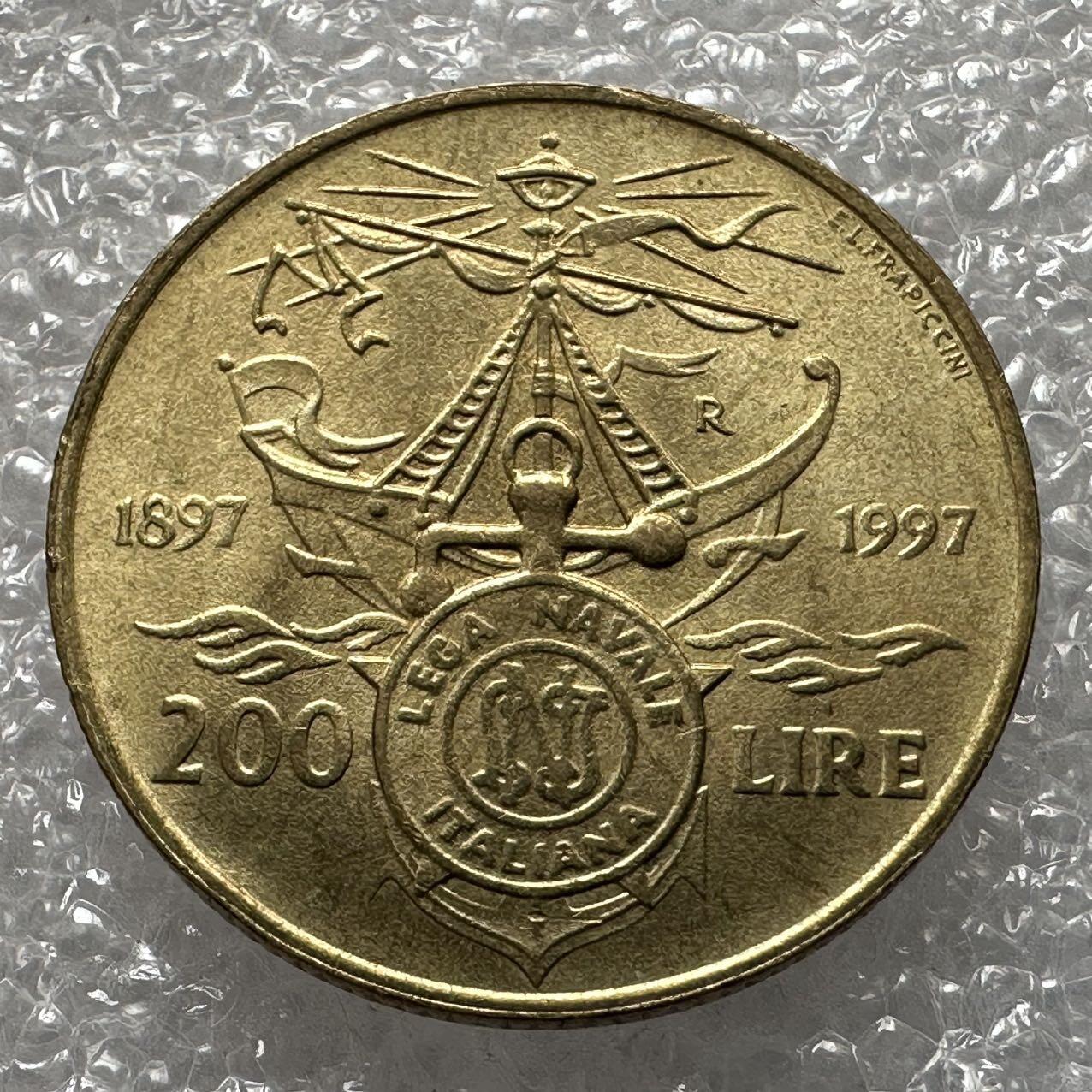 🌹外币初藏🌹🐯2025年第33场  每周二四六晚8️⃣点 接代拍 意大利1997年200里拉纪念币