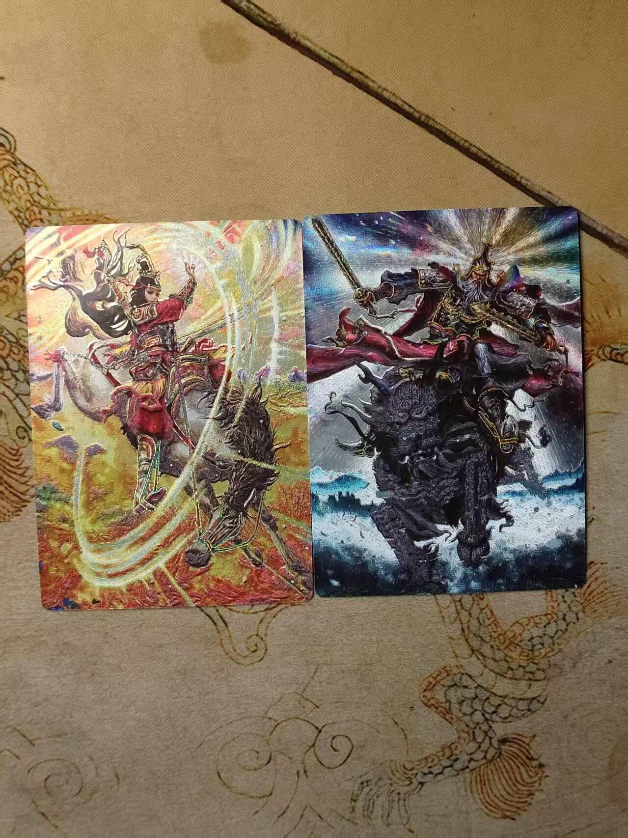 龙虎卡牌第三十二场 （本场亲签珍品多多，错过拍断大腿） 冷烫粗闪2张 卡德曼 杆子封神-邓婵玉&闻仲