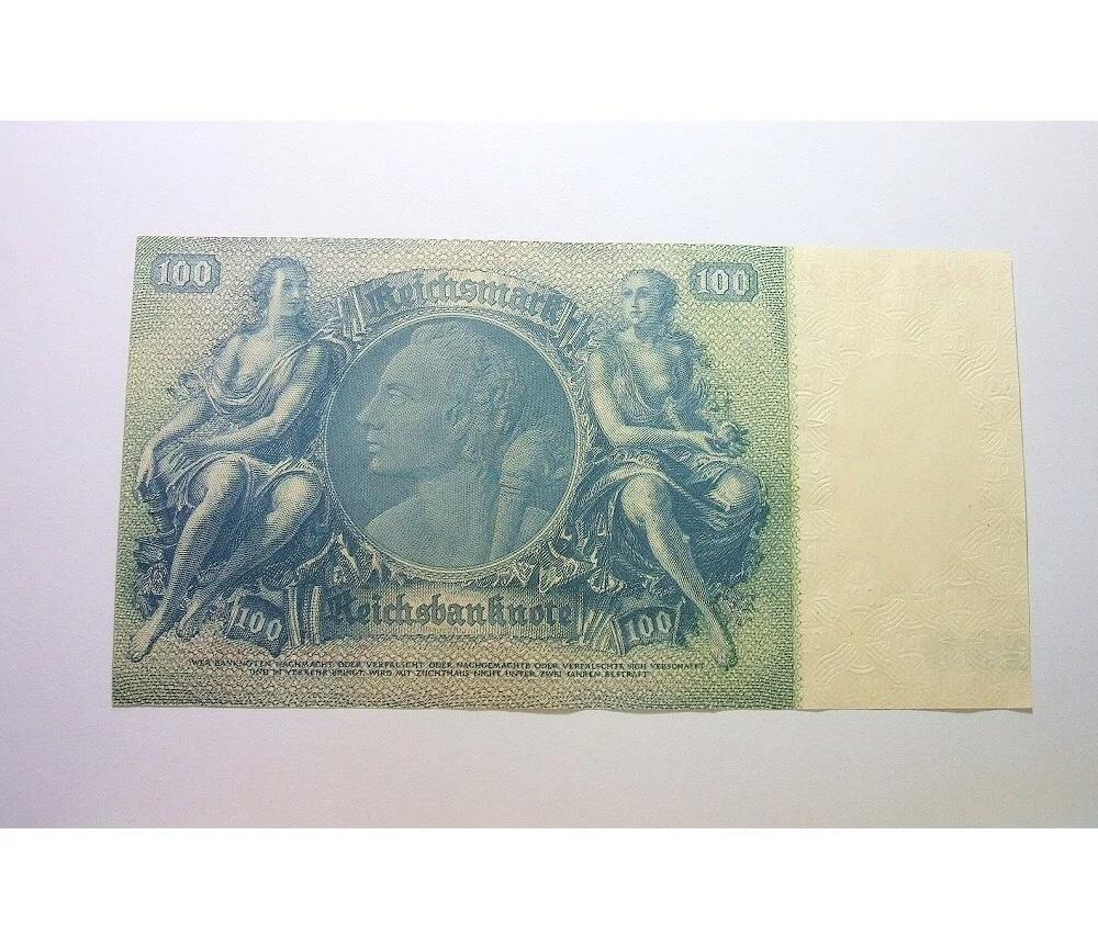 德国第三帝国1935年化学家李比希100马克无字母花纹水印 爽品