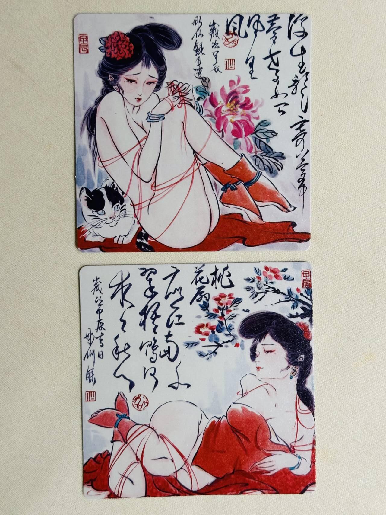 龙虎卡牌第三十二场 （本场亲签珍品多多，错过拍断大腿） 方形卡2张 焱卡文化 彫仙-活色生香