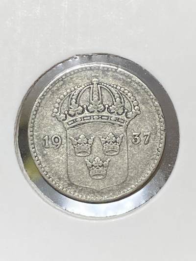 2025年第二十场(总第四十六场）外国好品散币(免佣金) - 好品瑞典🇸🇪1937年10欧尔银币(古斯塔夫五世时期，G标)