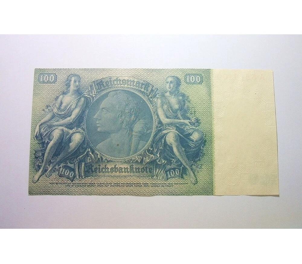 德国第三帝国1935年化学家李比希100马克无字母花纹水印 爽品