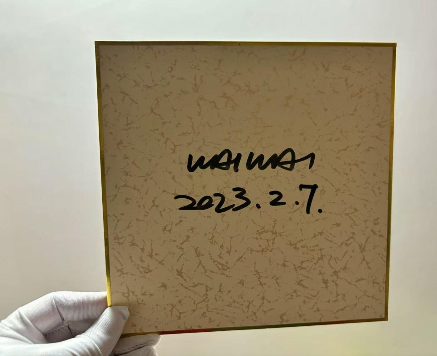 零元拍：歪歪亲笔签名原画色卡，尺寸：18/18厘米，不是复制画哦