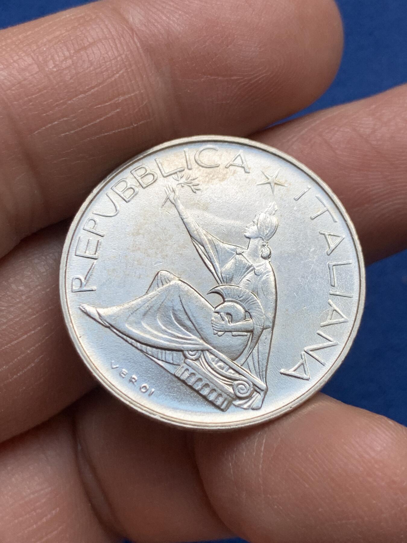 《竞宝斋》第370场 周日，周一 2场连拍 （全场包邮） 意大利 1961年 国家统一100周年纪念 马车 500里拉 银币