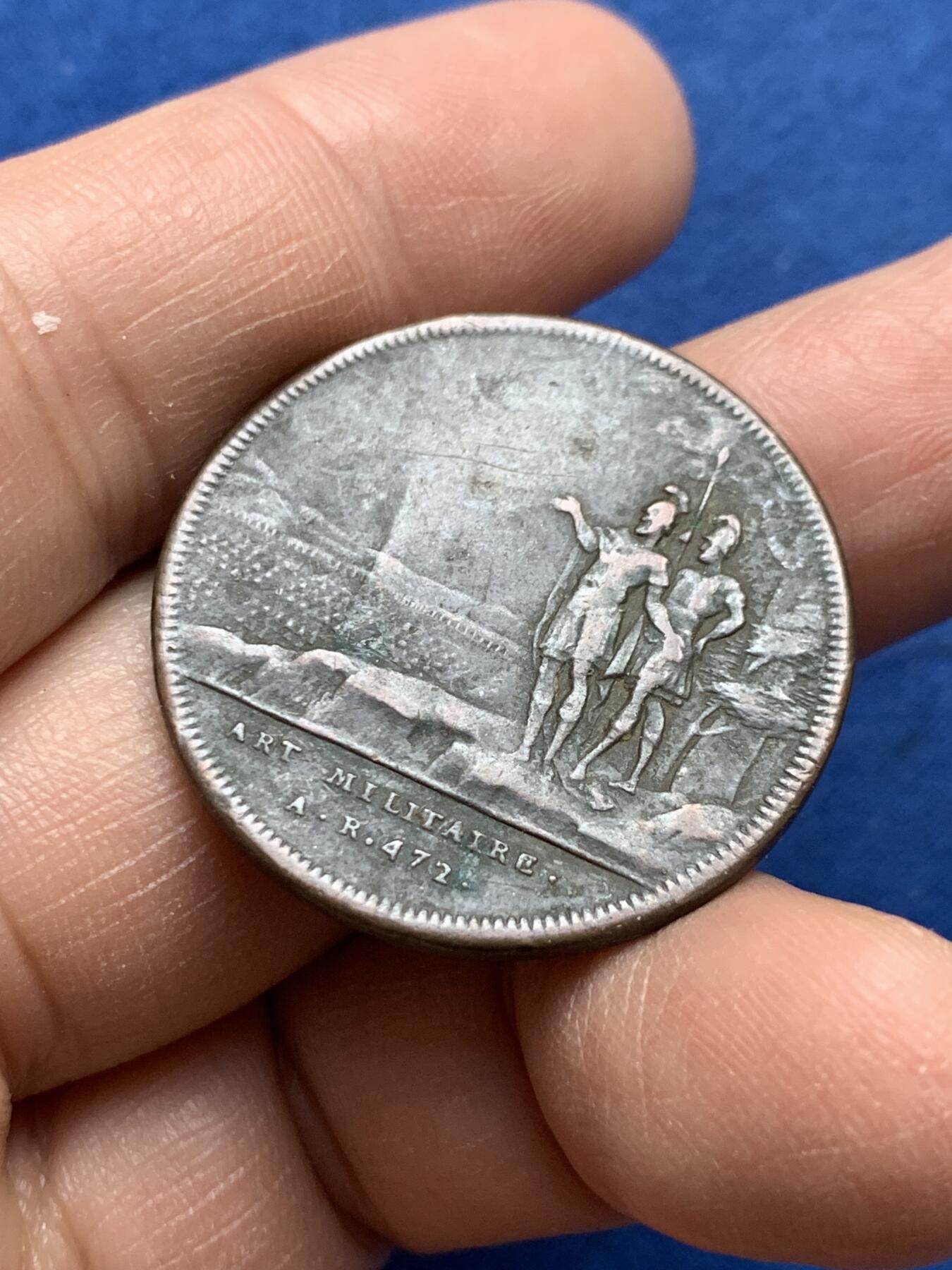 《竞宝斋》第370场 周日，周一 2场连拍 （全场包邮） 瑞士 路易十五 1715-1774 统治时期的罗马历史奖章系列 - 作品之一  12.6克 31.5mm