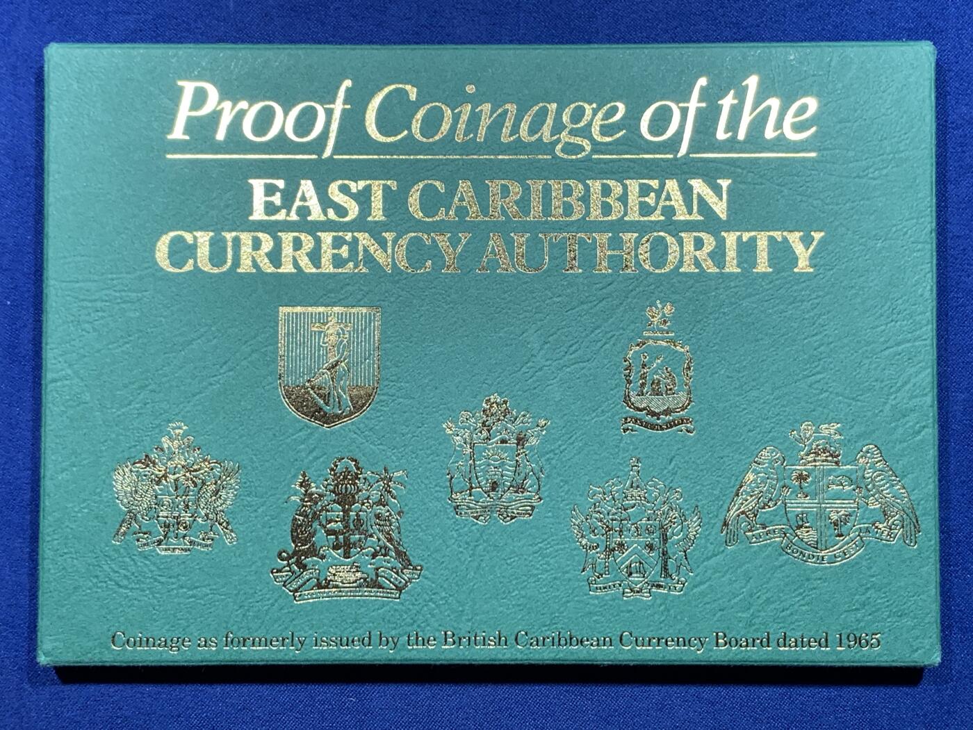 《竞宝斋》第370场 周日，周一 2场连拍 （全场包邮） 英属东加勒比 1965年全套6枚精制币套装 带证书