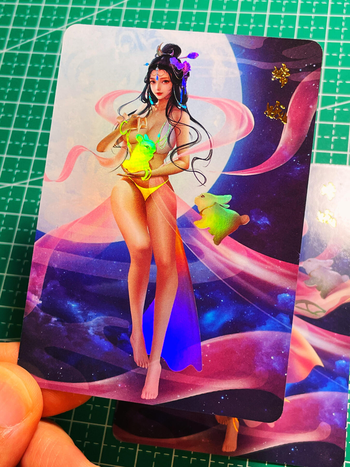 显眼宝第十期 私人收藏拍卖 神话传说女仙篇  嫦娥 2渐变 金彩工艺 大卡尺寸