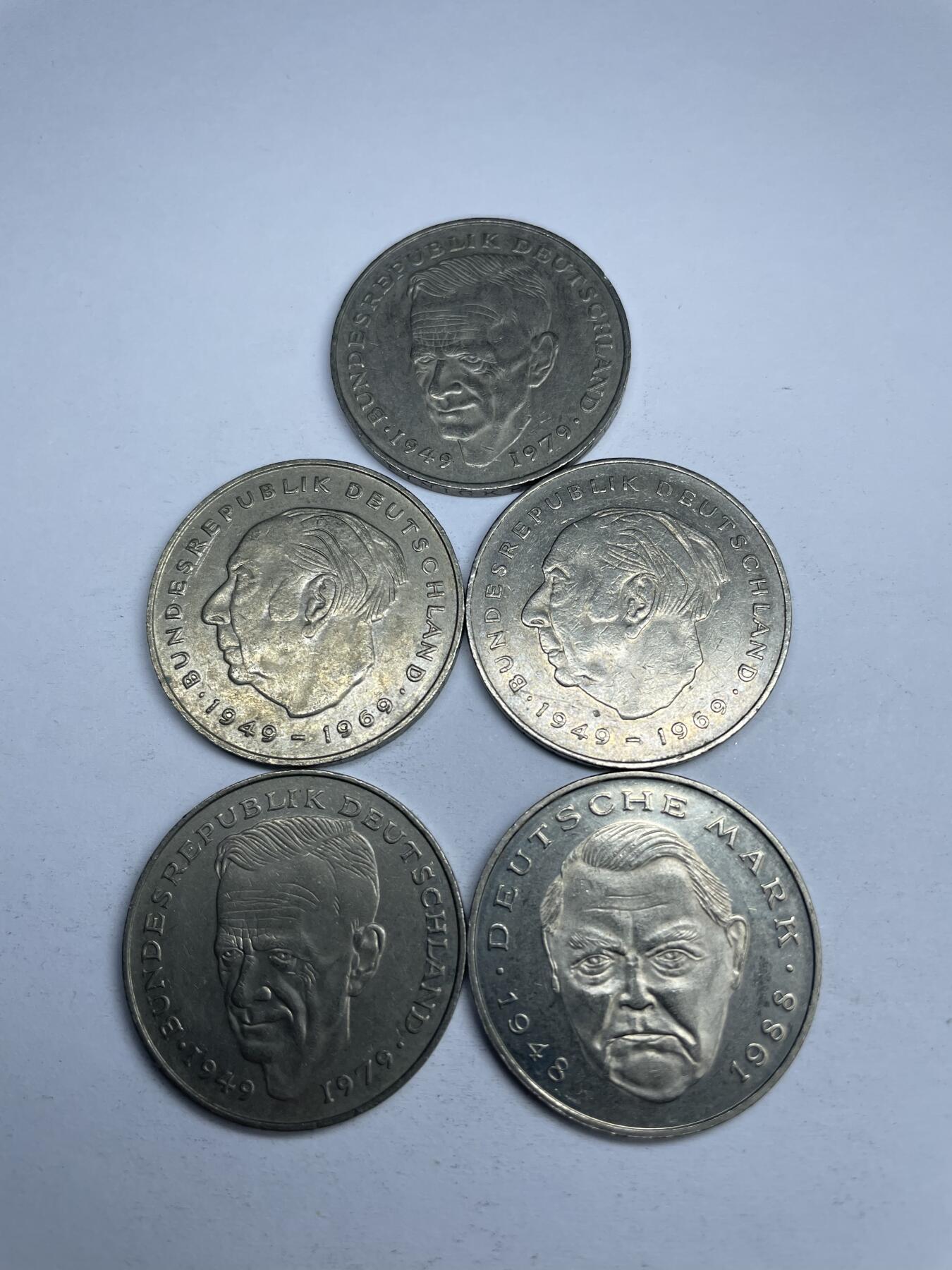 2025年集古藏今外币拍卖第四期-第3场—（总第223拍），可以寄存60天，满160元包邮。 德国2马克5枚