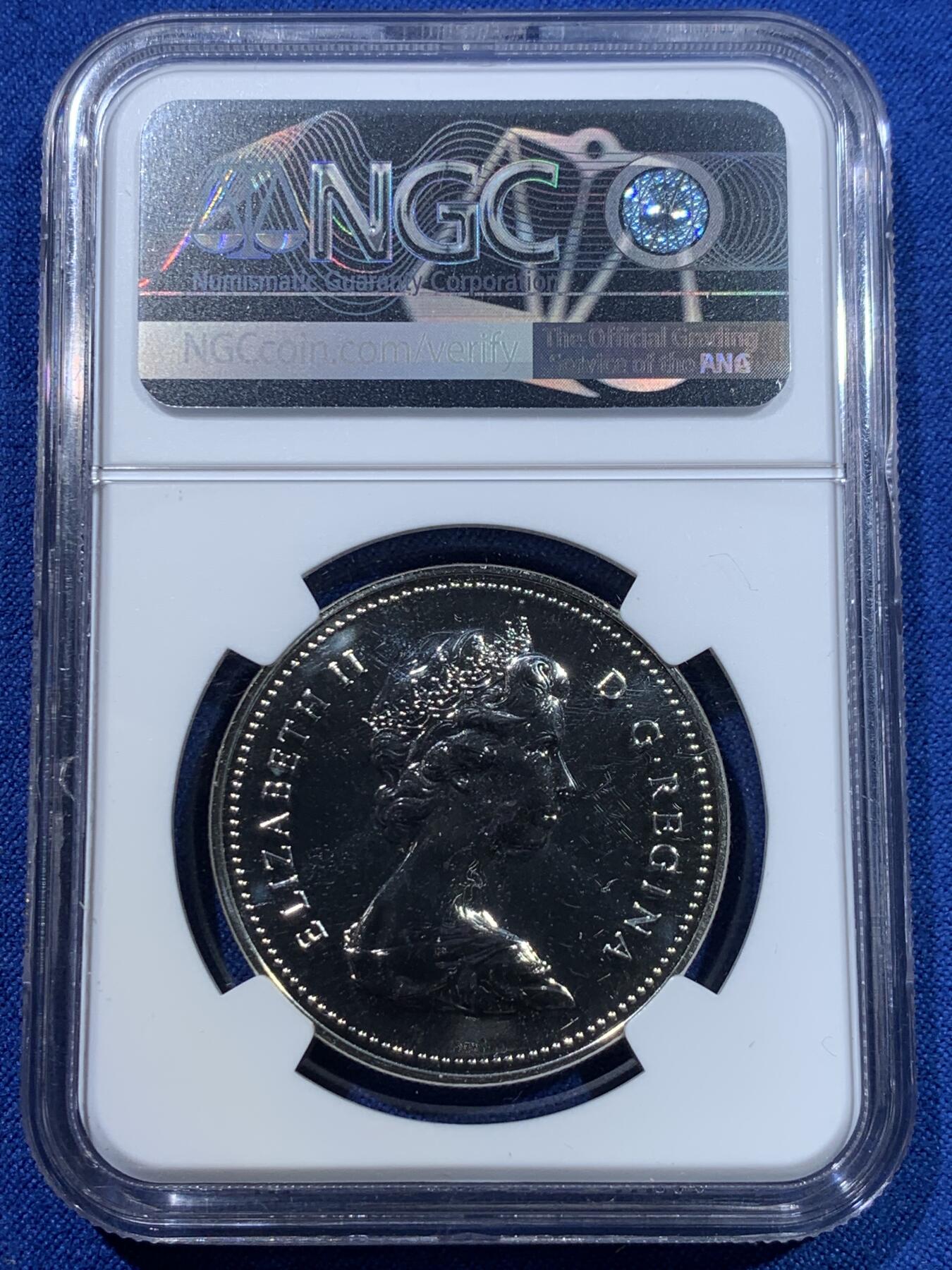 《竞宝斋》第370场 周日，周一 2场连拍 （全场包邮） NGC SP69 加拿大1979年格里芬号1元纪念银币