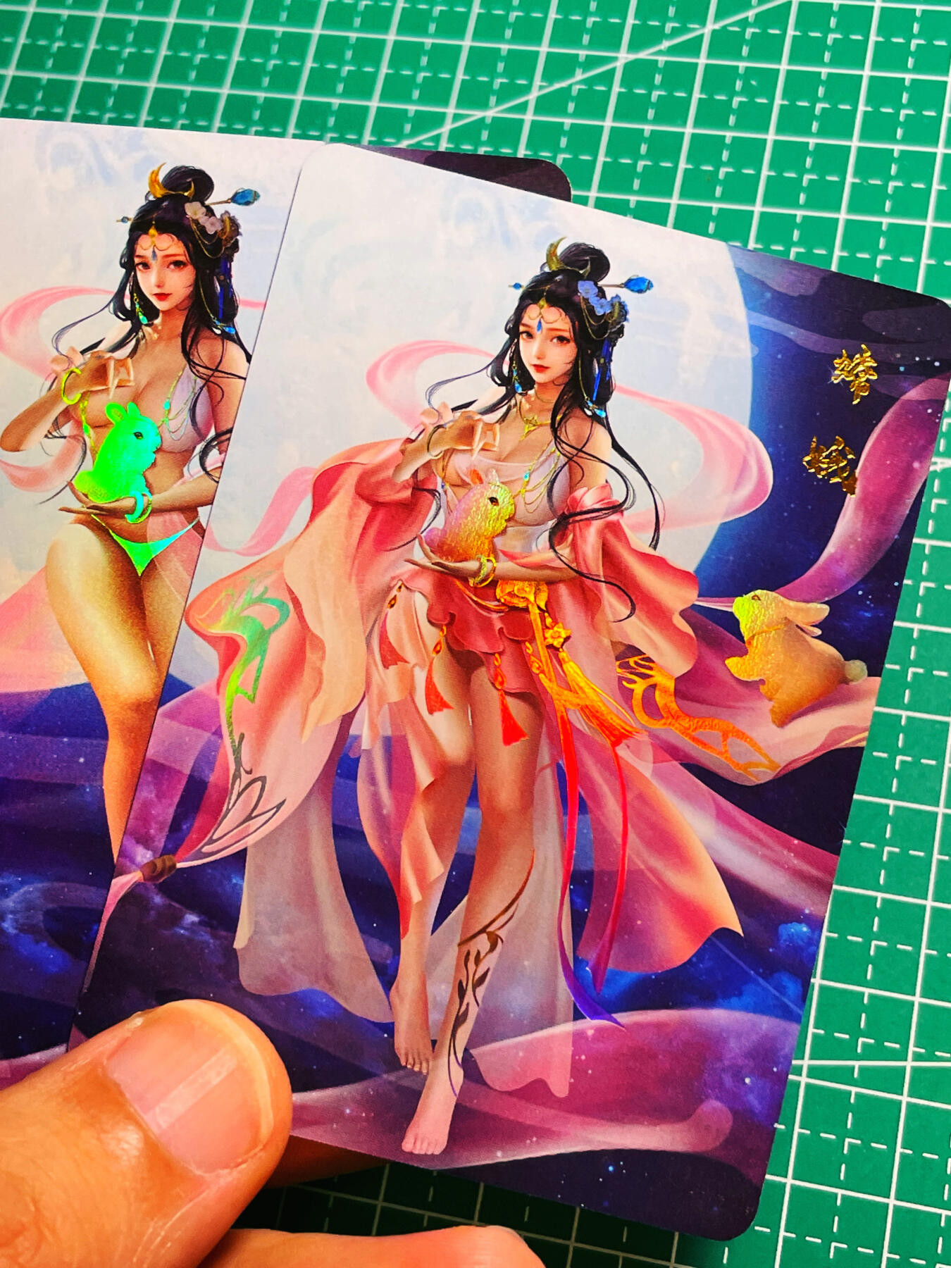 显眼宝第十期 私人收藏拍卖 神话传说女仙篇  嫦娥 2渐变 金彩工艺 大卡尺寸