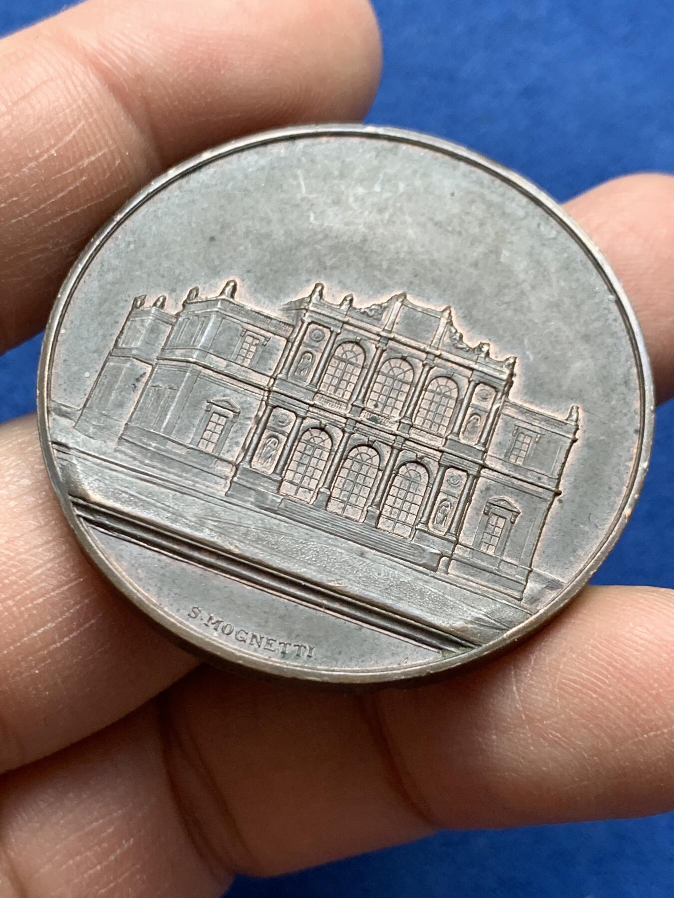 《竞宝斋》第370场 周日，周一 2场连拍 （全场包邮） 瑞士 日内瓦 音乐学院 铜质奖章 34.6克 41.1mm 品种少见