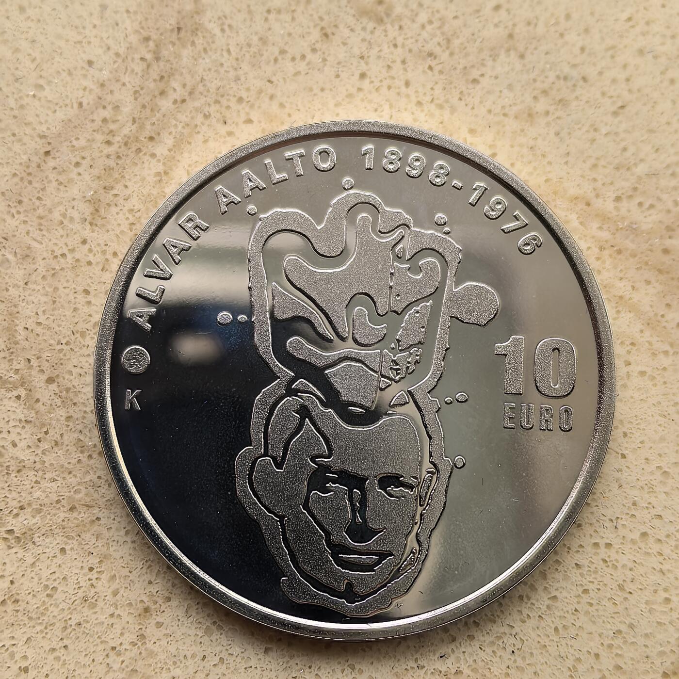 欧洲之星芬兰2016年建筑师阿尔瓦·阿尔托逝世40周年10欧元精制银币17g 925S 10000 - 道一币馆- 道一币馆- 麦稀奇
