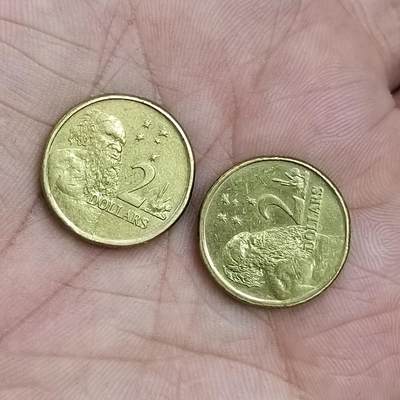 PCAI钱币7-310 钱币证章小专场 二枚2澳元