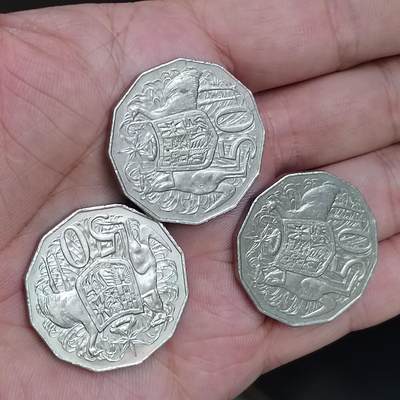 PCAI钱币7-310 钱币证章小专场 五十便士三枚