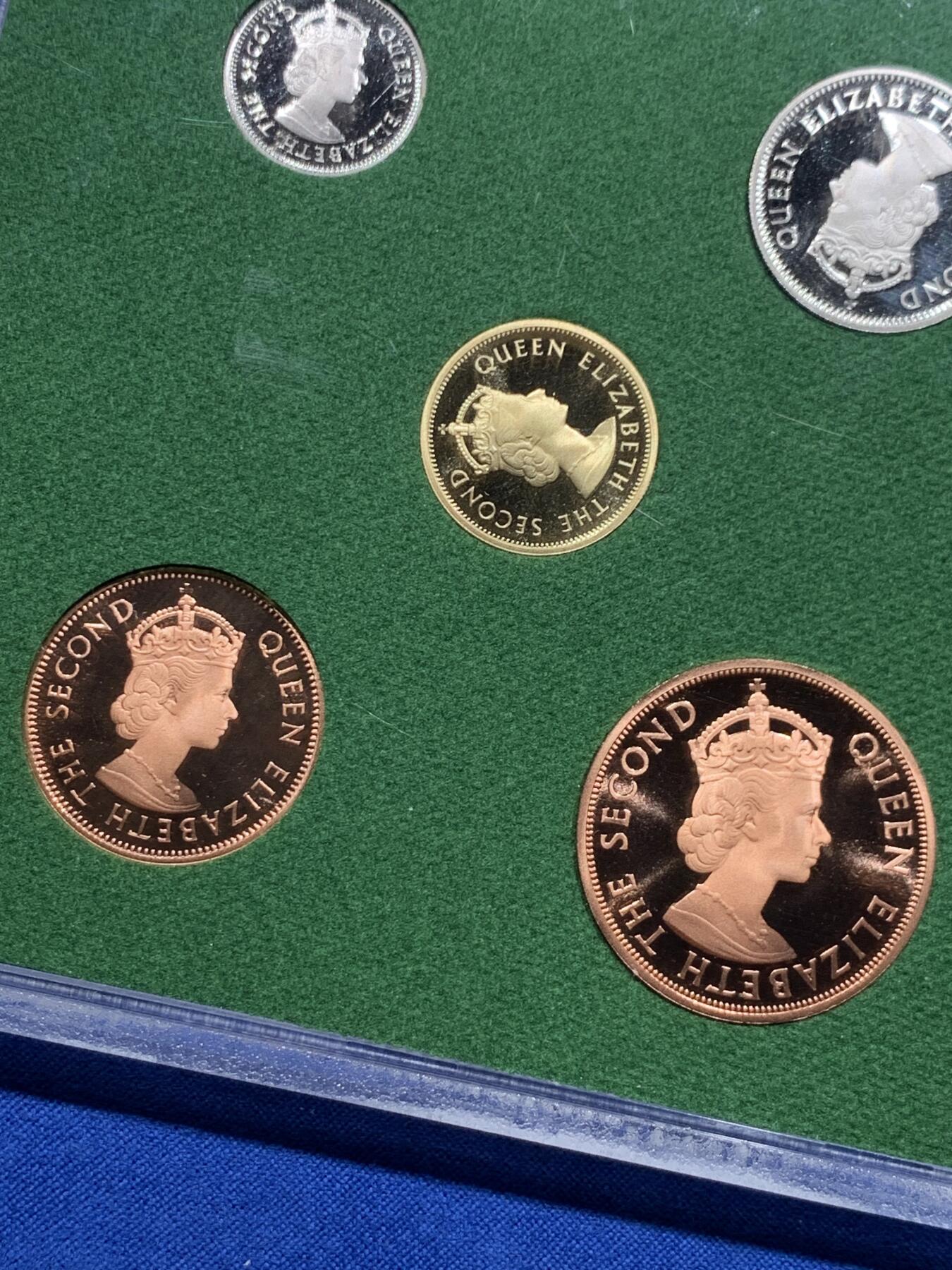 《竞宝斋》第370场 周日，周一 2场连拍 （全场包邮） 英属东加勒比 1965年全套6枚精制币套装 带证书