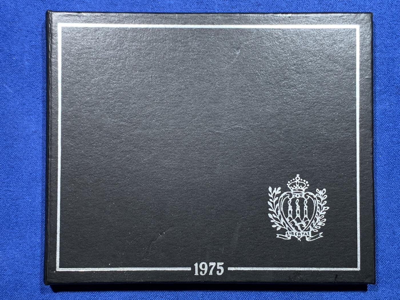 《竞宝斋》第370场 周日，周一 2场连拍 （全场包邮） 卡装 圣马力诺1975年钱币局开业纪念500里拉银币