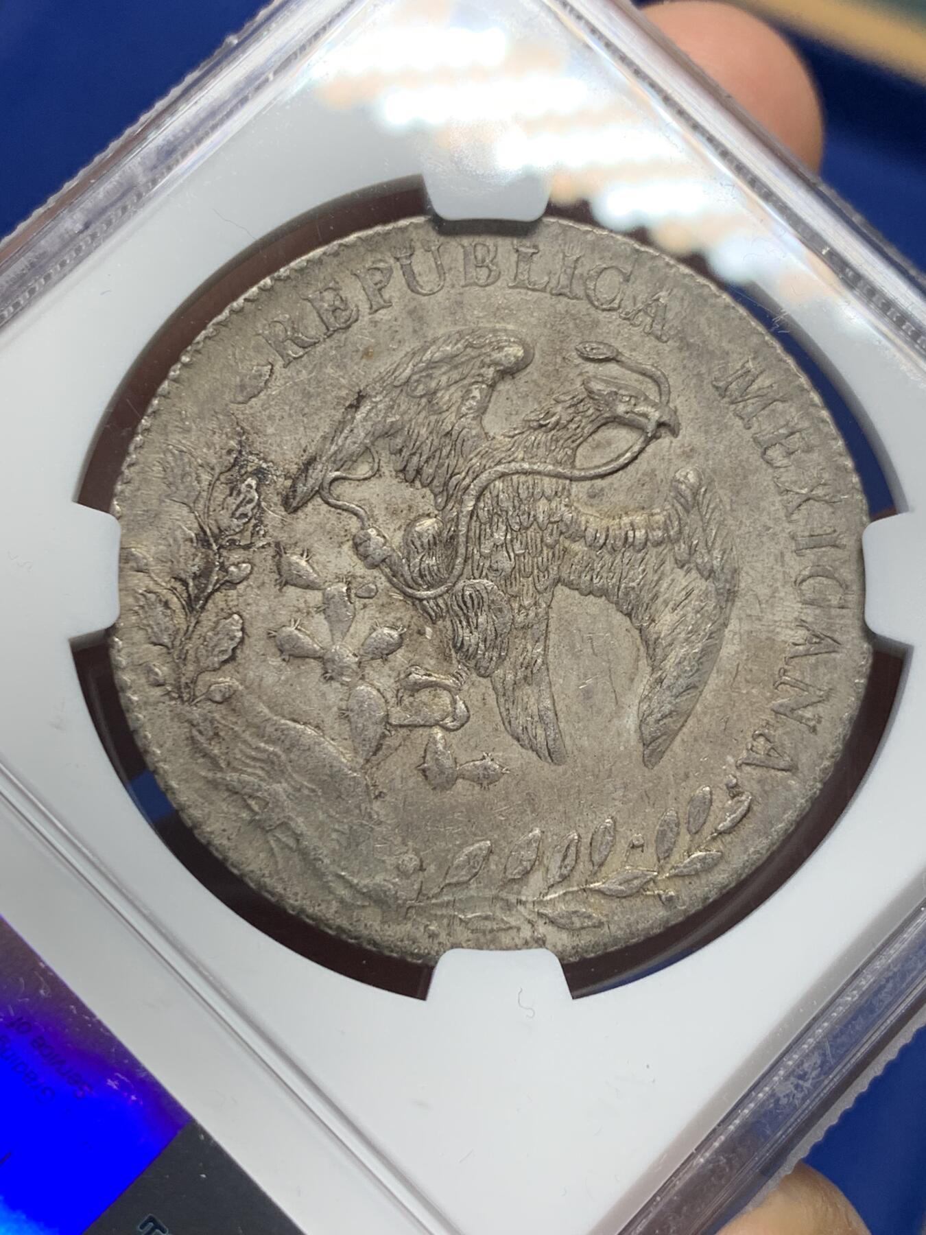 《竞宝斋》第370场 周日，周一 2场连拍 （全场包邮） NGC AU55 墨西哥1891 PI MR 鹰洋8R银币