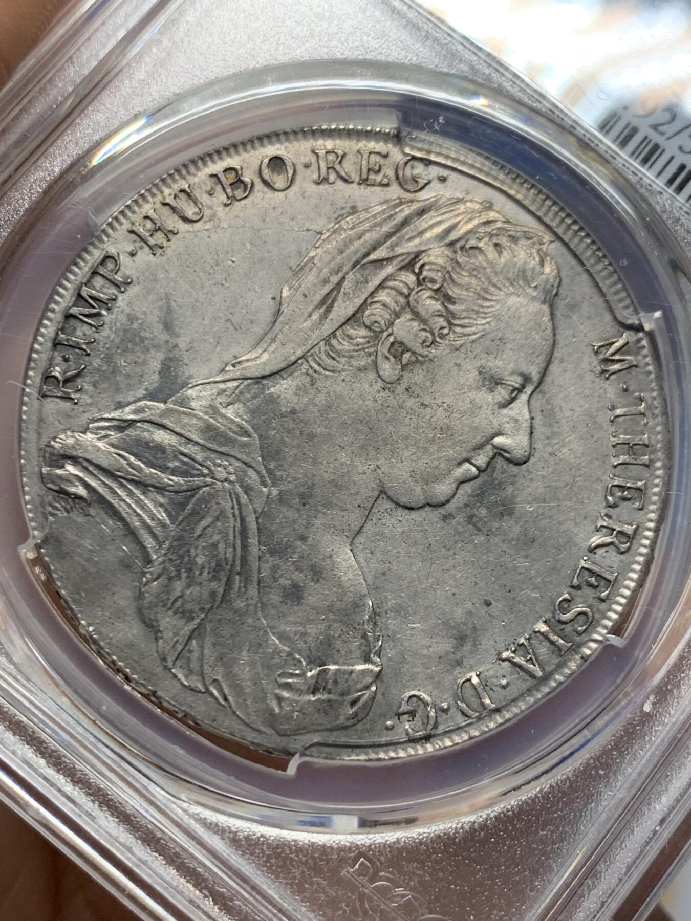 《竞宝斋》第370场 周日，周一 2场连拍 （全场包邮） PCGS AUD 1780 维也纳厂原铸大奶妈，IC-FA厂标Hafner-12b，来自Hafner旧藏转场拍卖，铸造年份1781-1785，皇冠5珍珠，大X稀少版别。