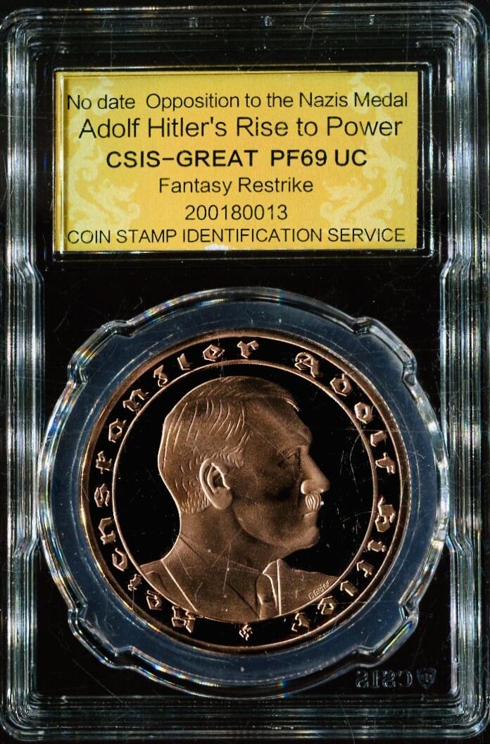 CSIS-GREAT评级精品钱币拍卖第二百九十三期 希特勒 纪念章 csis