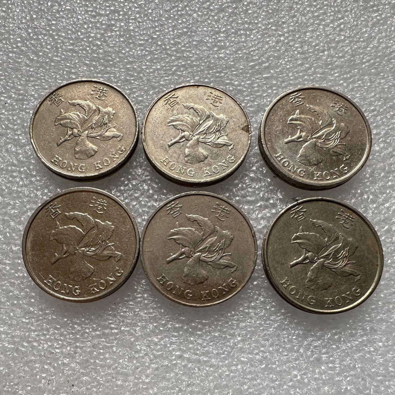 🌹外币初藏🌹🐯2025年第35场  每周二四六晚8️⃣点 接代拍 香港紫荆花5元6枚