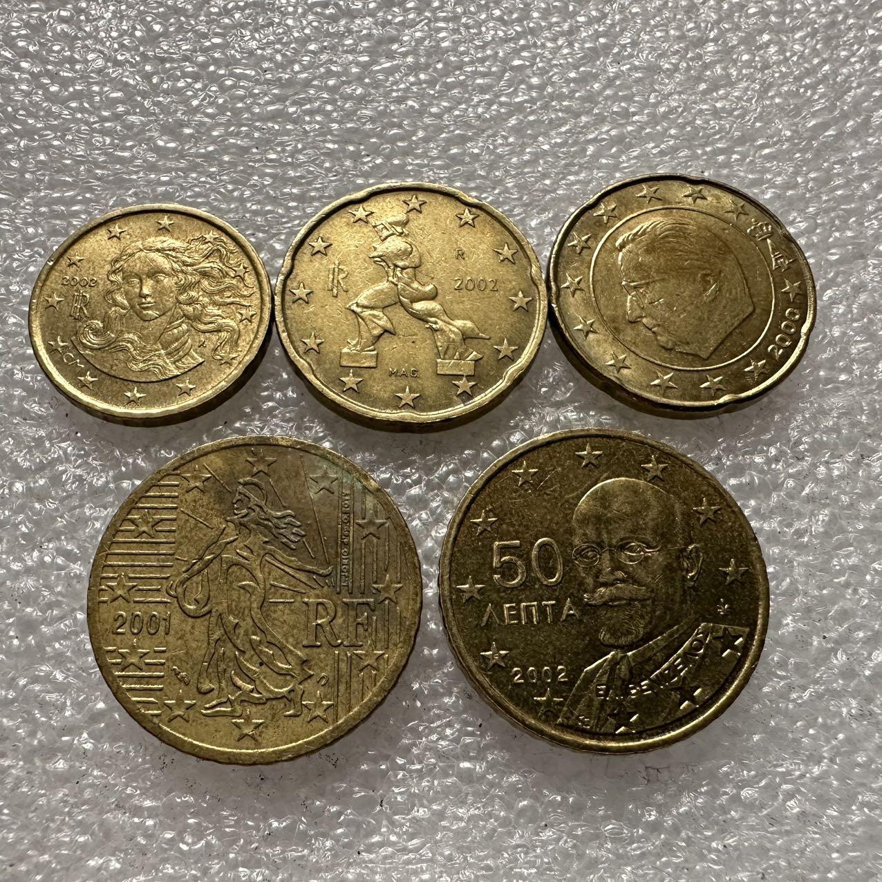 🌹外币初藏🌹🐯2025年第35场  每周二四六晚8️⃣点 接代拍 欧分5枚