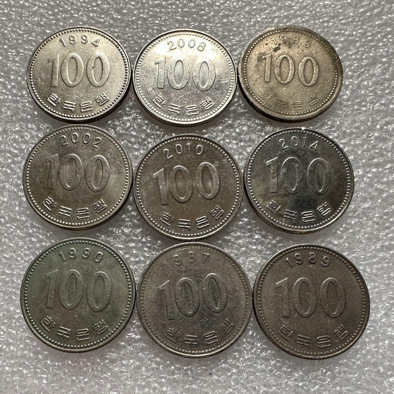 🌹外币初藏🌹🐯2025年第35场  每周二四六晚8️⃣点 接代拍 韩国100元9枚
