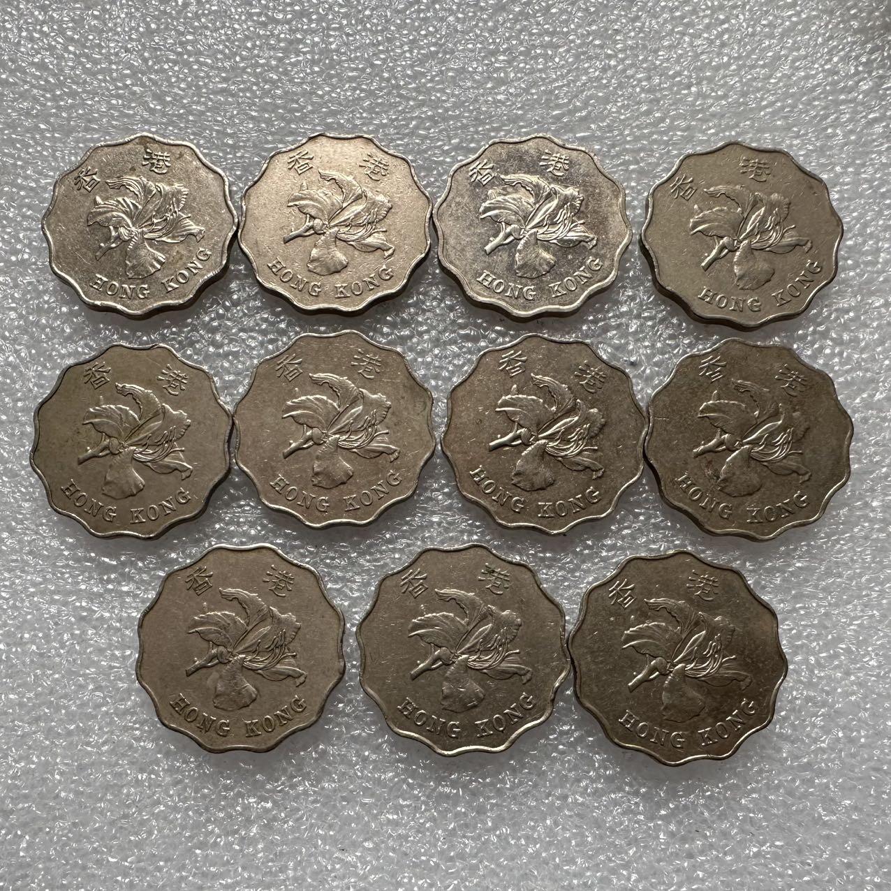 🌹外币初藏🌹🐯2025年第35场  每周二四六晚8️⃣点 接代拍 香港紫荆花2元11枚